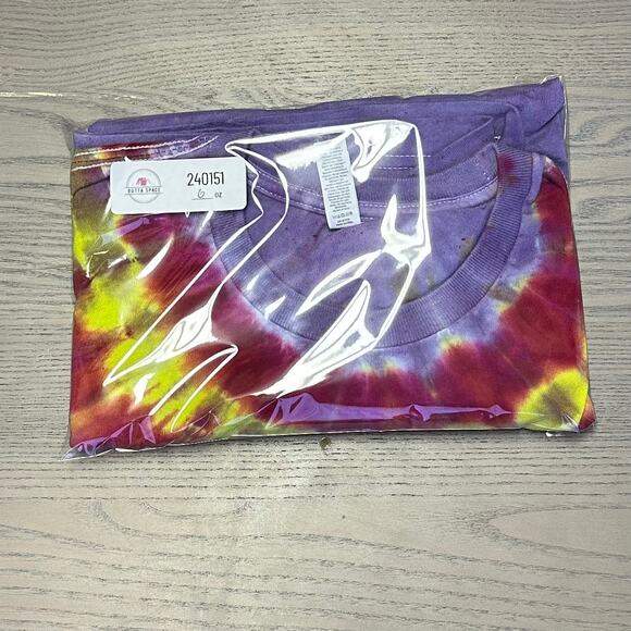 Mens Shirt Size Medium Purple Tie Dye Handcrafted Hippy Vacation Cruise Festival - Picture 7 of 8